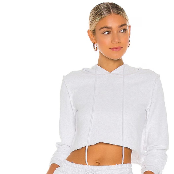 GUIZIO X REVOLVE DG Cropped Hoodie in Heather Grey Size: Medium - Picture 1 of 11